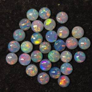 Australian Opal -3 MM Round Multicolor Fire
