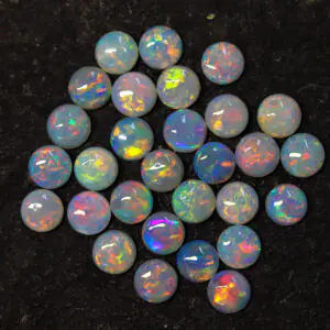 Australian Opal -3 MM Round Multicolor Fire