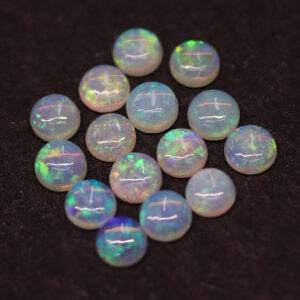 Australian Opal -3 MM Round Multicolor Fire