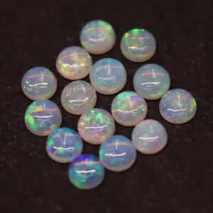Australian Opal -3 MM Round Multicolor Fire